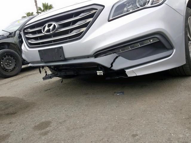 5NPE34AF6HH547568 - 2017 HYUNDAI SONATA SPO SILVER photo 9