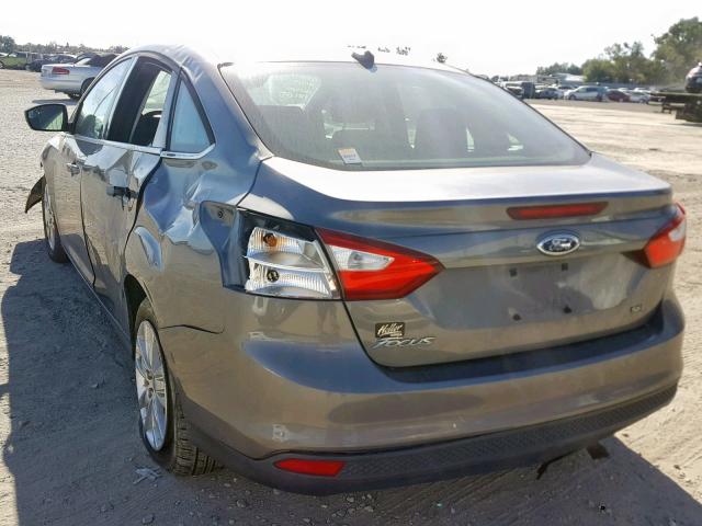 1FAHP3H20CL117978 - 2012 FORD FOCUS SEL GRAY photo 3