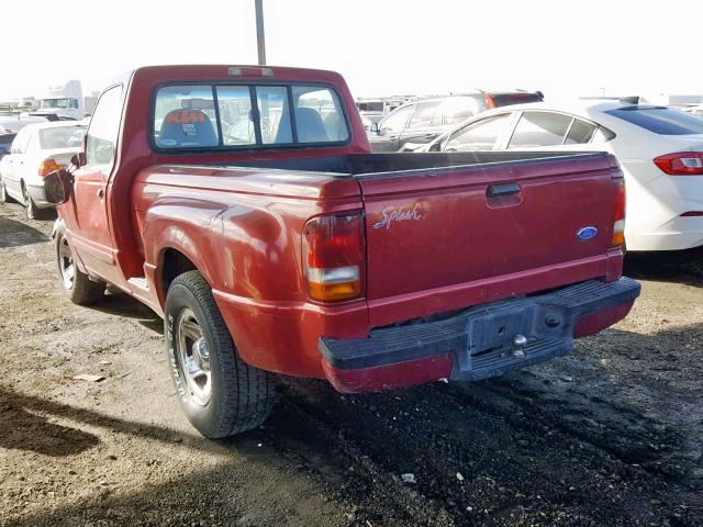 1FTCR10X9VPA04360 - 1997 FORD RANGER BURGUNDY photo 3