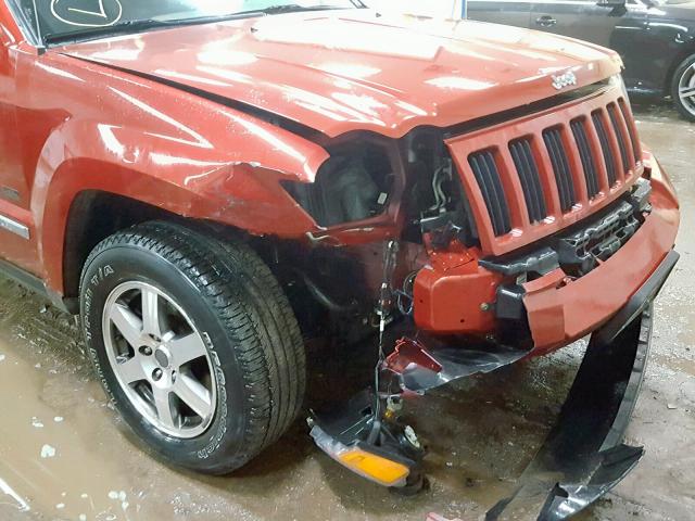 1J8GR48K39C542862 - 2009 JEEP GRAND CHER MAROON photo 9