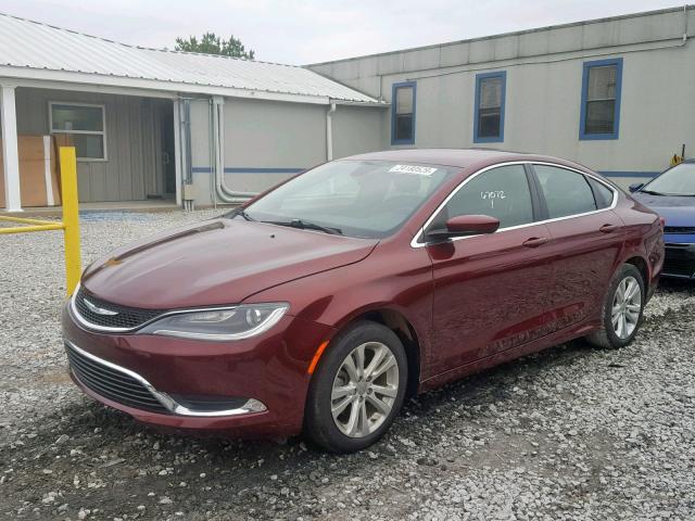 1C3CCCAB5FN595322 - 2015 CHRYSLER 200 LIMITE RED photo 2