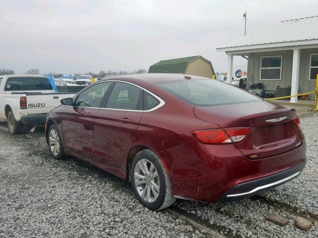 1C3CCCAB5FN595322 - 2015 CHRYSLER 200 LIMITE RED photo 3