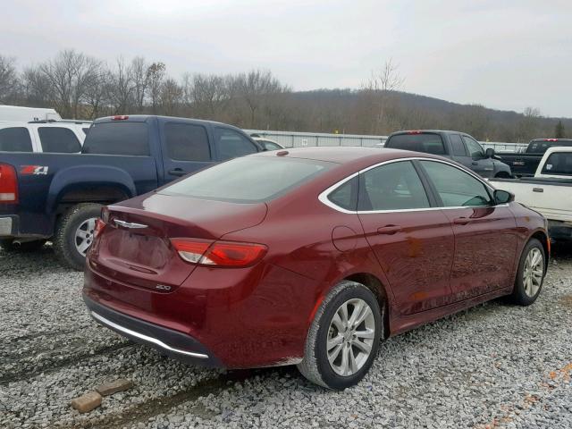 1C3CCCAB5FN595322 - 2015 CHRYSLER 200 LIMITE RED photo 4