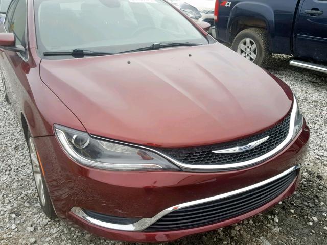 1C3CCCAB5FN595322 - 2015 CHRYSLER 200 LIMITE RED photo 9