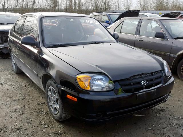 KMHCF35C34U316714 - 2004 HYUNDAI ACCENT L BLACK photo 1