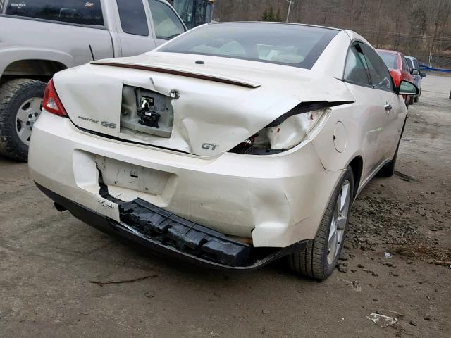 1G2ZH361984302946 - 2008 PONTIAC G6 GT WHITE photo 4