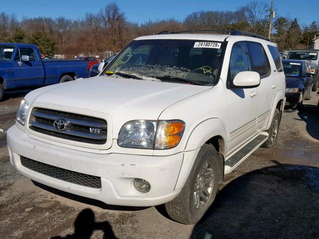 5TDBT48A63S181000 - 2003 TOYOTA SEQUOIA LI WHITE photo 2