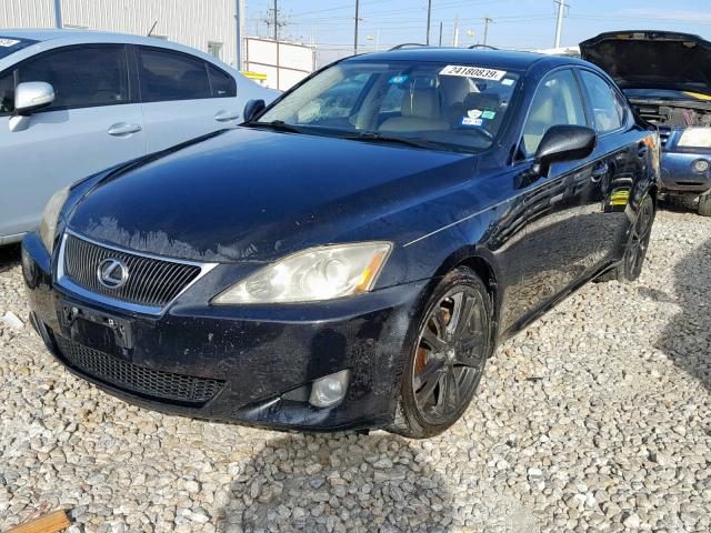 JTHBK262575038861 - 2007 LEXUS IS 250 BLACK photo 2