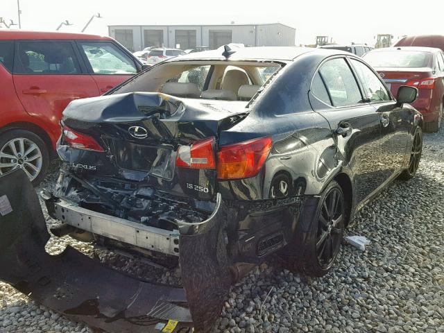 JTHBK262575038861 - 2007 LEXUS IS 250 BLACK photo 4