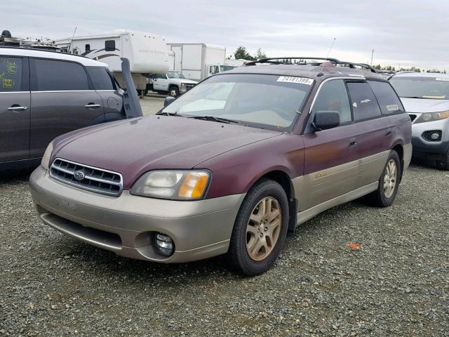 4S3BH6751Y6657968 - 2000 SUBARU LEGACY OUT MAROON photo 2