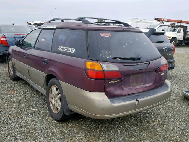 4S3BH6751Y6657968 - 2000 SUBARU LEGACY OUT MAROON photo 3