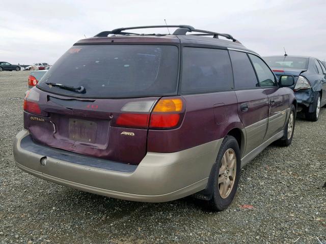 4S3BH6751Y6657968 - 2000 SUBARU LEGACY OUT MAROON photo 4