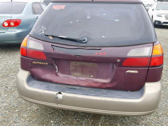 4S3BH6751Y6657968 - 2000 SUBARU LEGACY OUT MAROON photo 9