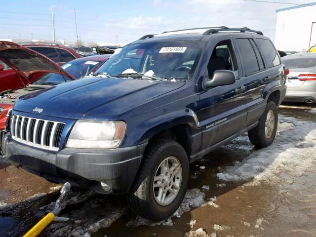 1J4GW48S14C356403 - 2004 JEEP GRAND CHER BLUE photo 2