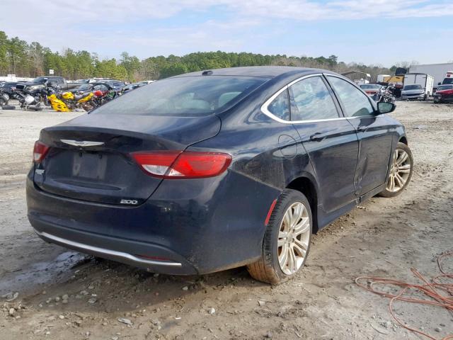 1C3CCCAB8FN588204 - 2015 CHRYSLER 200 LIMITE BLACK photo 4