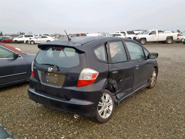 JHMGE88699S046126 - 2009 HONDA FIT SPORT BLACK photo 4