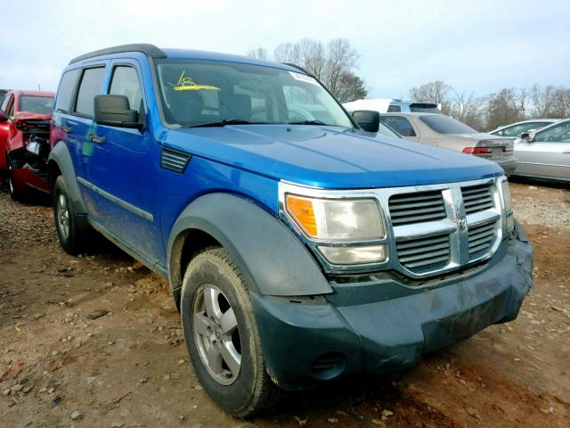 1D8GT28K07W659664 - 2007 DODGE NITRO SXT BLUE photo 1