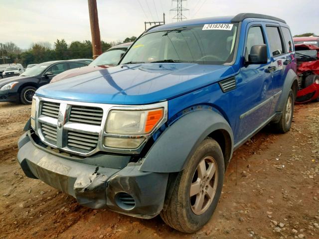 1D8GT28K07W659664 - 2007 DODGE NITRO SXT BLUE photo 2