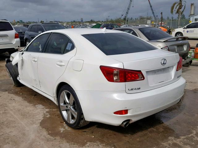 JTHBF5C22B5138337 - 2011 LEXUS IS 250 WHITE photo 3