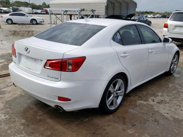 JTHBF5C22B5138337 - 2011 LEXUS IS 250 WHITE photo 4