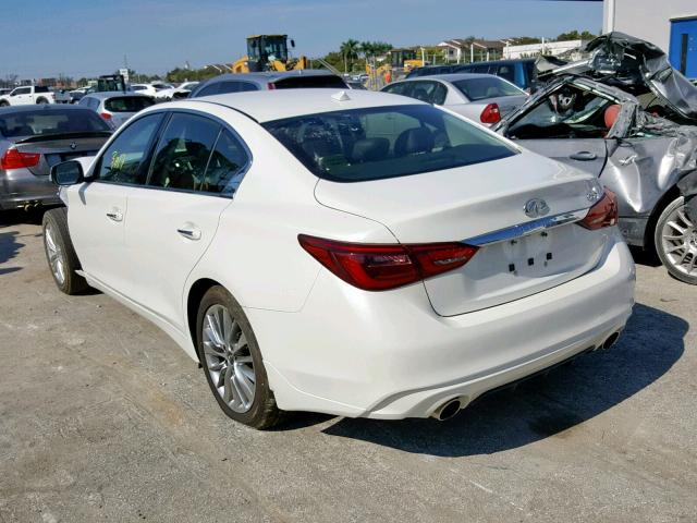 JN1EV7AP6JM359426 - 2018 INFINITI Q50 LUXE WHITE photo 3