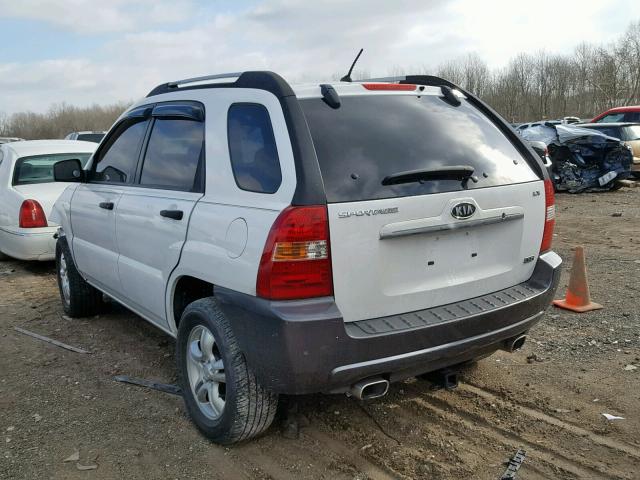 KNDJF723077350748 - 2007 KIA SPORTAGE E WHITE photo 3