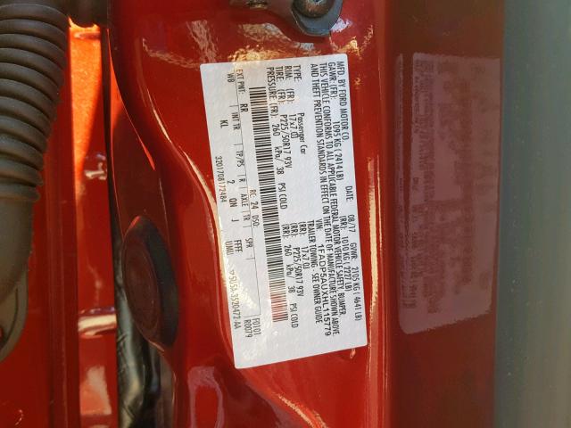 1FADP5AUXHL115779 - 2017 FORD C-MAX SE RED photo 10