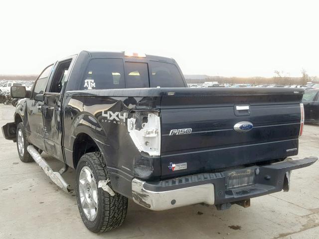 1FTFW1EF0DKD94086 - 2013 FORD F150 SUPER BLACK photo 3