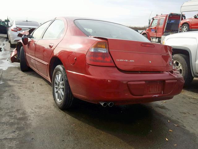 2C3HE66G32H146293 - 2002 CHRYSLER 300M BURGUNDY photo 3