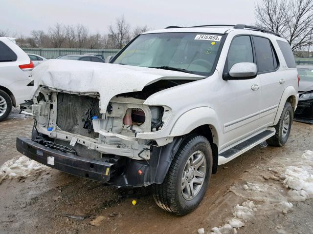 5TDBT48A37S285336 - 2007 TOYOTA SEQUOIA LI WHITE photo 2