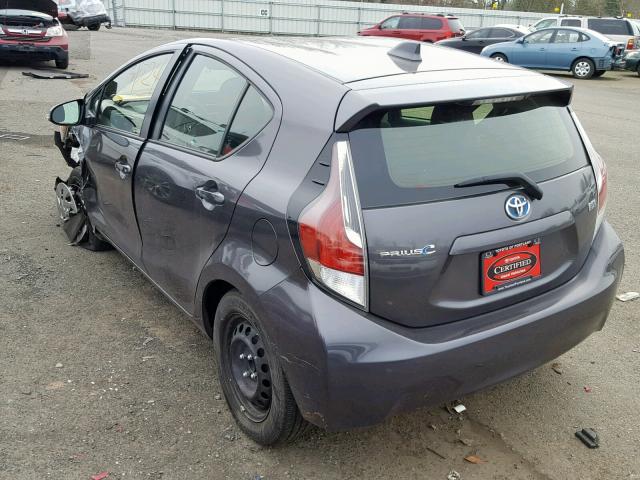 JTDKDTB32F1107351 - 2015 TOYOTA PRIUS C GRAY photo 3