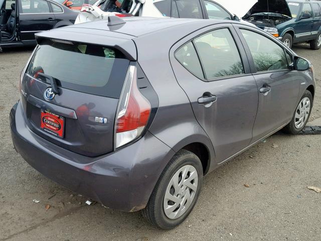 JTDKDTB32F1107351 - 2015 TOYOTA PRIUS C GRAY photo 4