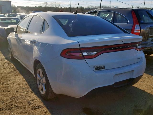 1C3CDFBB2FD237159 - 2015 DODGE DART SXT WHITE photo 3