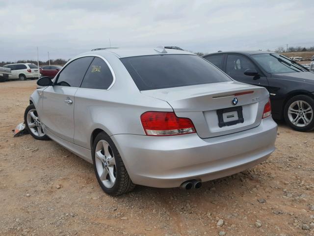 WBAUP73588VF09832 - 2008 BMW 128 I SILVER photo 3