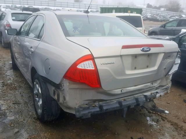 3FAHP0HA5AR156876 - 2010 FORD FUSION SE TAN photo 3