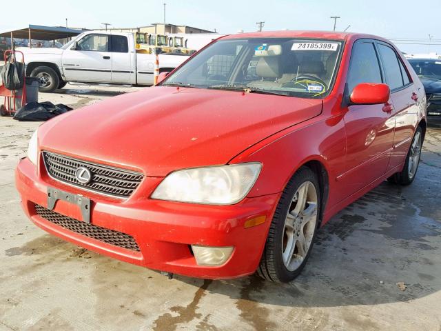 JTHBD192930078982 - 2003 LEXUS IS 300 RED photo 2