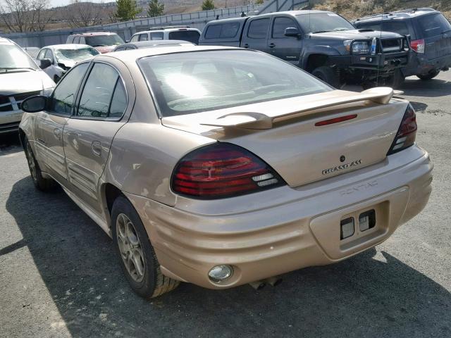 1G2NF52F82C114644 - 2002 PONTIAC GRAND AM S GOLD photo 3