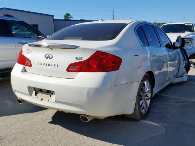 JNKBV61E78M218771 - 2008 INFINITI G35 WHITE photo 4