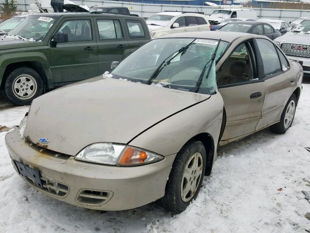 1G1JF5244Y7401367 - 2000 CHEVROLET CAVALIER L GOLD photo 2