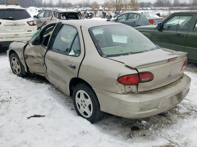 1G1JF5244Y7401367 - 2000 CHEVROLET CAVALIER L GOLD photo 3