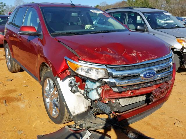 2FMDK3JC1DBE09985 - 2013 FORD EDGE SEL RED photo 1