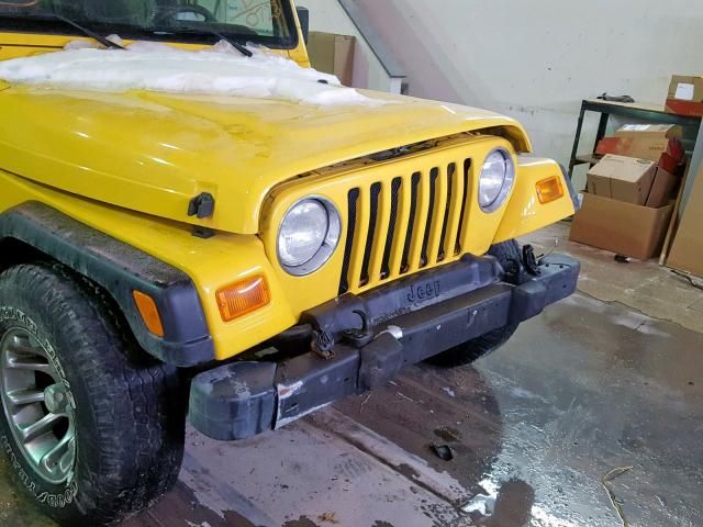 1J4FA49S5YP710723 - 2000 JEEP WRANGLER / YELLOW photo 9