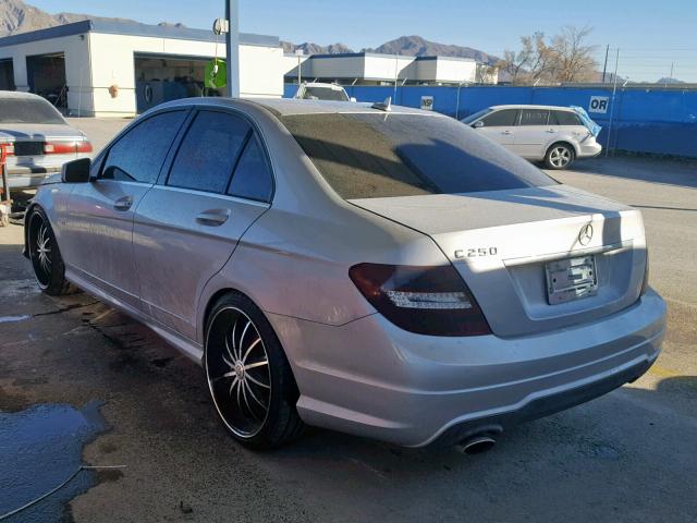 WDDGF4HB3CR229885 - 2012 MERCEDES-BENZ C 250 SILVER photo 3