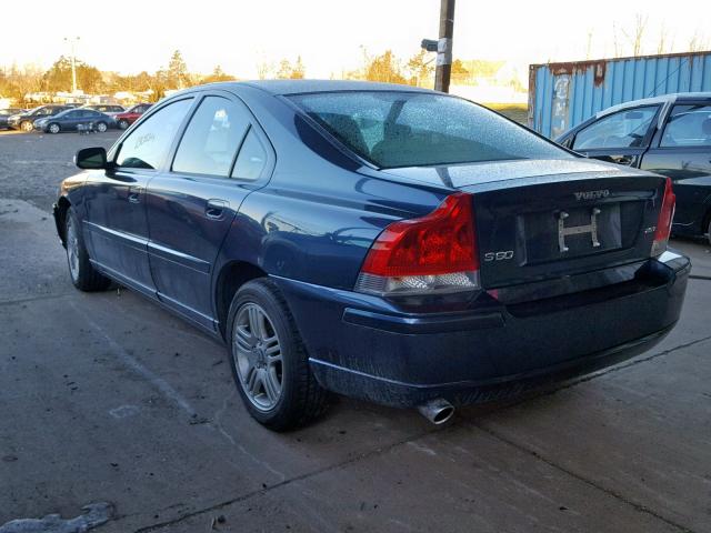 YV1RS592582701159 - 2008 VOLVO S60 2.5T BLUE photo 3