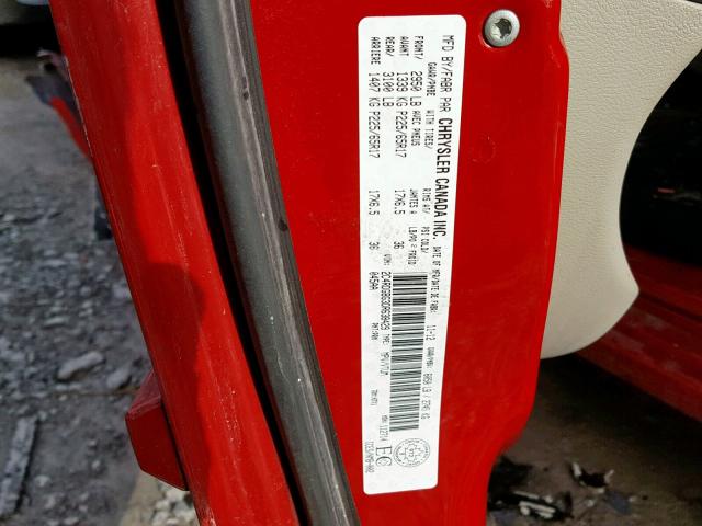 2C4RDGBG3DR638429 - 2013 DODGE GRAND CARA RED photo 10