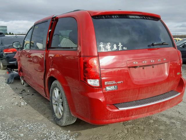 2C4RDGBG3DR638429 - 2013 DODGE GRAND CARA RED photo 3