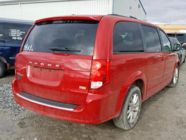 2C4RDGBG3DR638429 - 2013 DODGE GRAND CARA RED photo 4