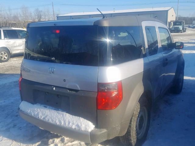 5J6YH27374L005282 - 2004 HONDA ELEMENT LX SILVER photo 4