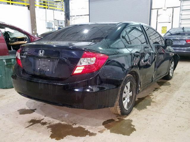2HGFB2F50CH588275 - 2012 HONDA CIVIC LX BLACK photo 4