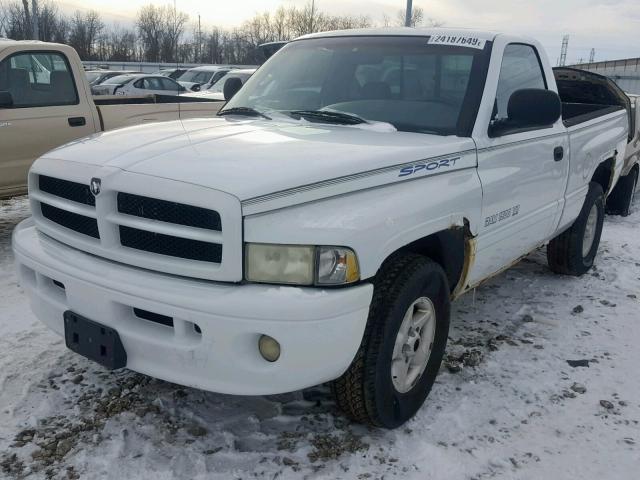 1B7HC16Y1YS501315 - 2000 DODGE RAM 1500 თეთრი ფოტო 2